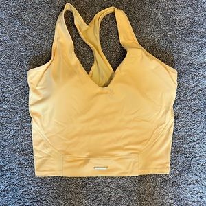 Whitney Simmons x GymShark Cropped Yellow Tank